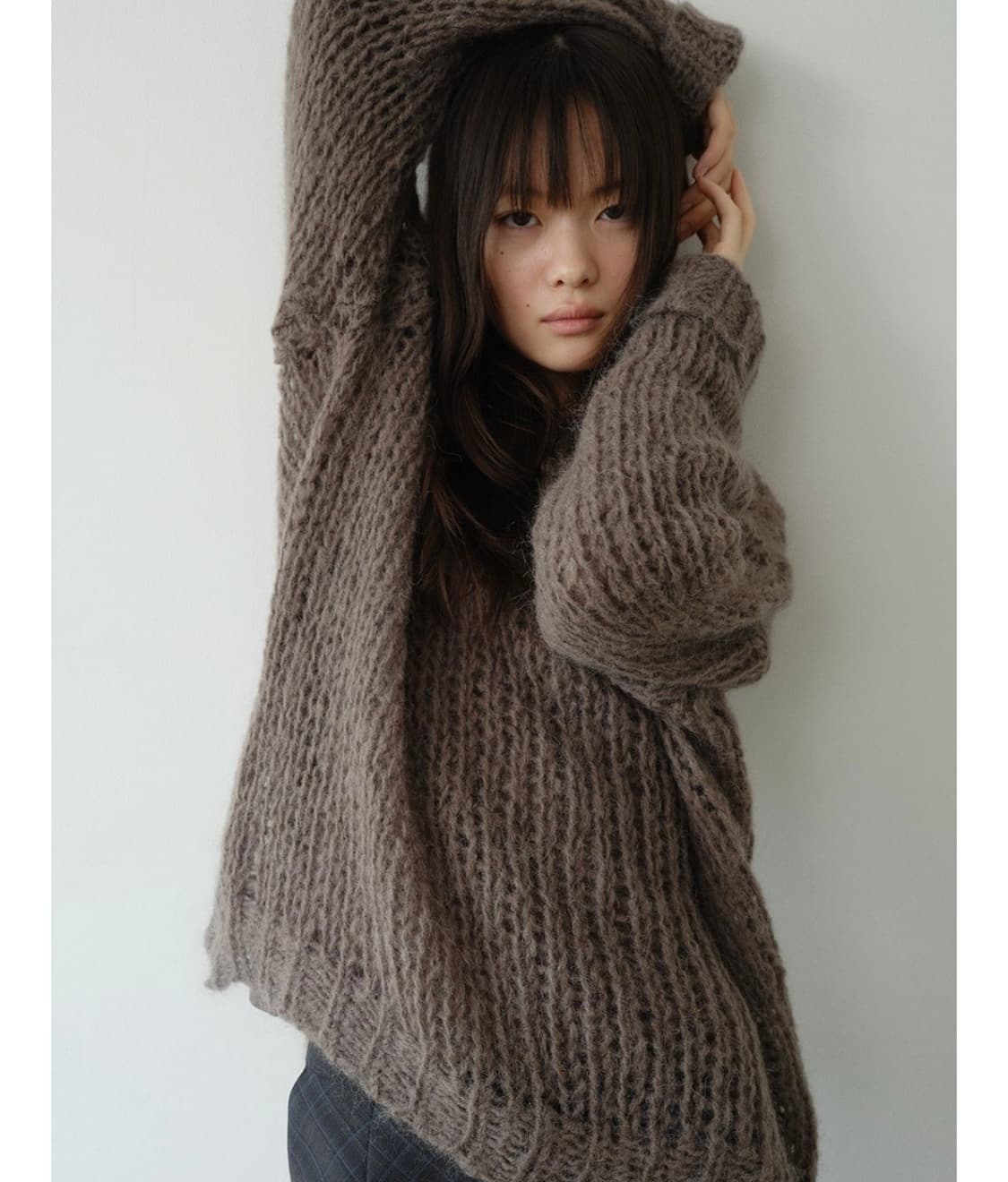 아유서울 네트 시스루 모헤어 알파카 니트 상품이미지3
