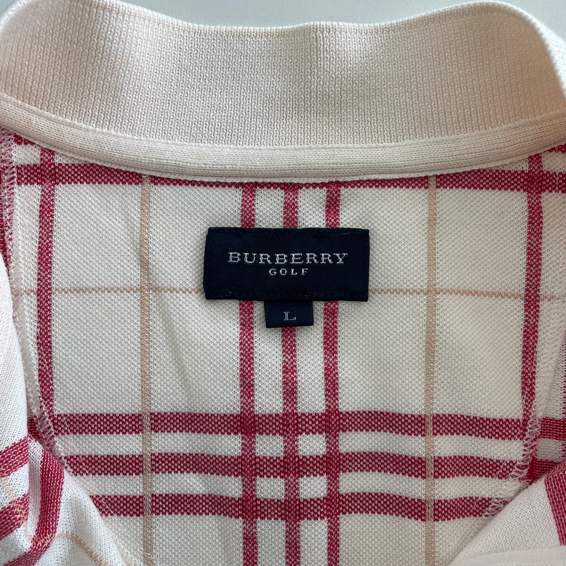 버버리 레드 체크 쿼터 집업 반팔 티셔츠 상품이미지7
