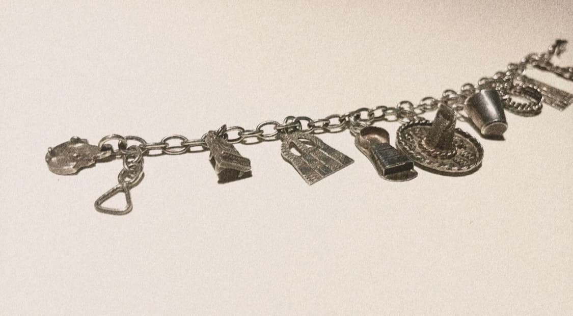 1980s 영국 빈티지 925 실버 체인 브레이슬릿 상품이미지3