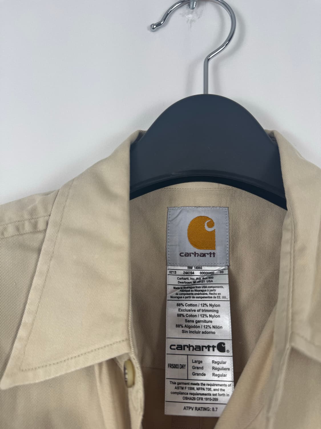 b163) 칼하트 워크 셔츠 상품이미지3