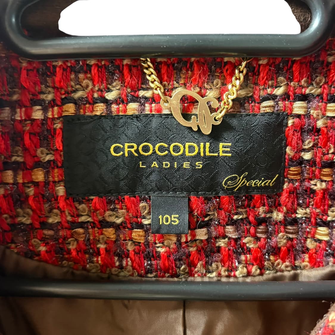 3845 크로커다일 레드 긴팔 트위드자켓 상품이미지3