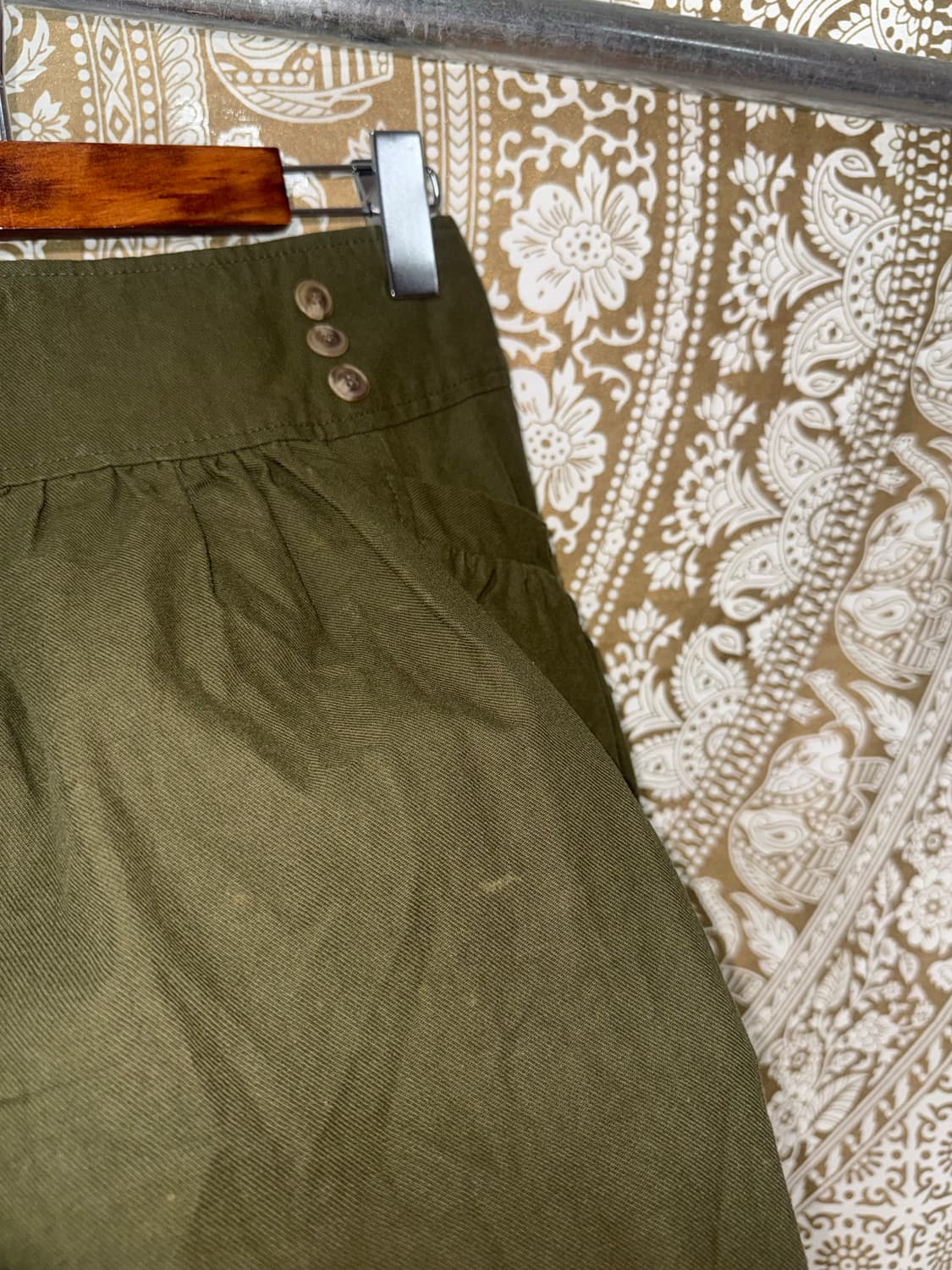 빈티지 여성 더블버튼 미디스커트  상품이미지5