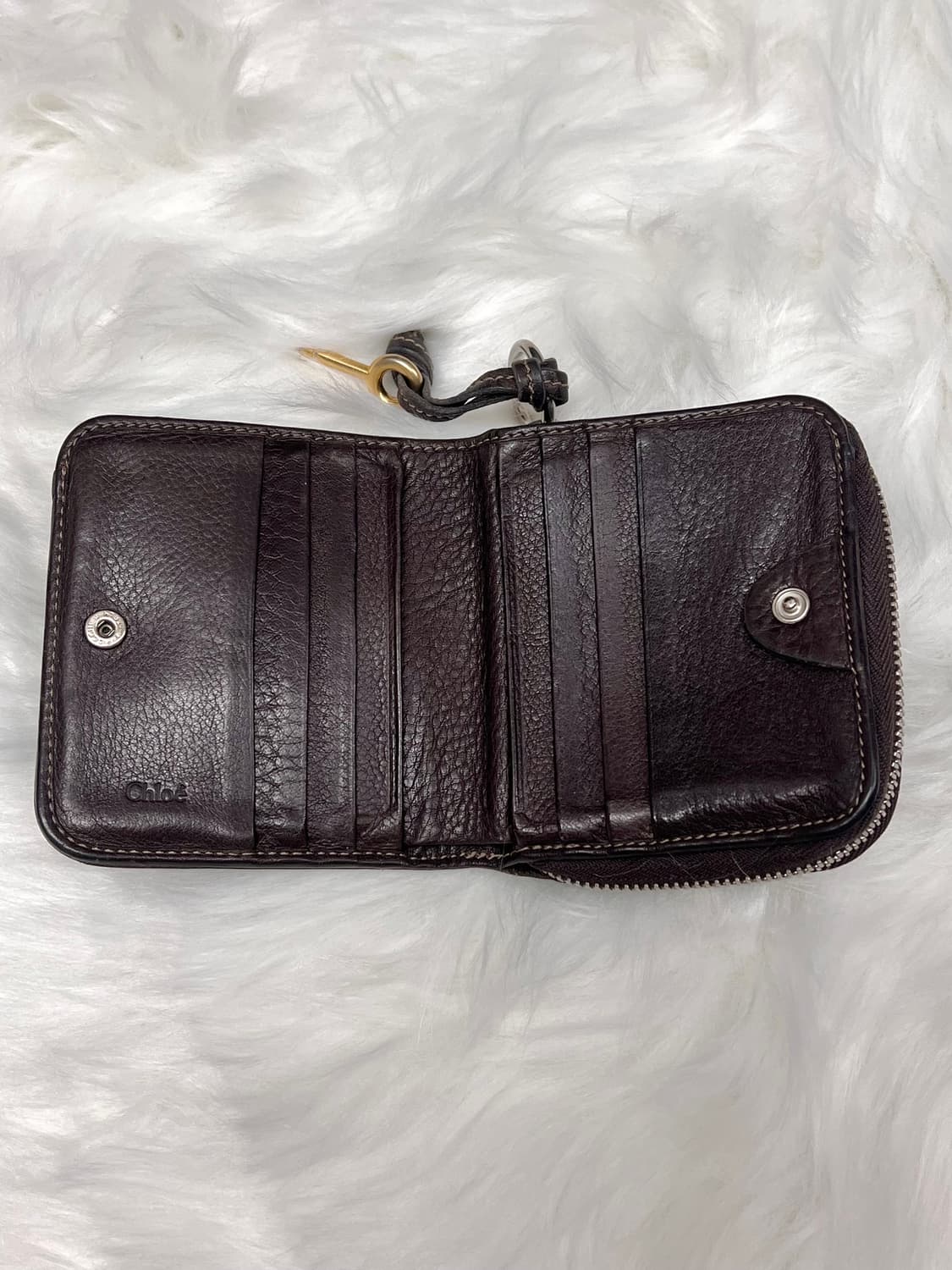 Chloe 끌로에 패딩턴 아이코닉 자물쇠 레더 아카이브 반지갑 월렛 상품이미지4