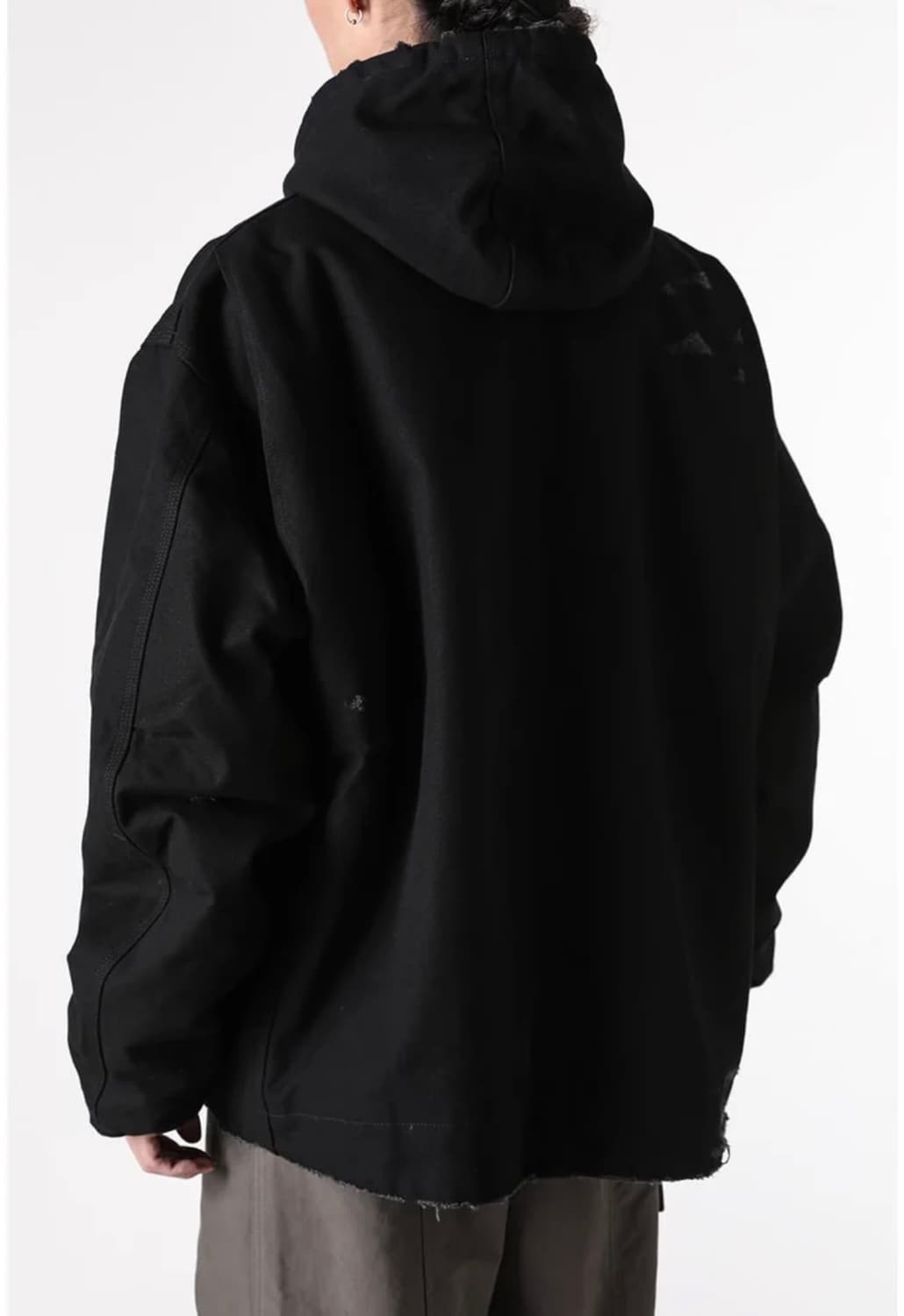 [L]Kamiya 카미야 보로 덕 블루종 블랙 상품이미지2