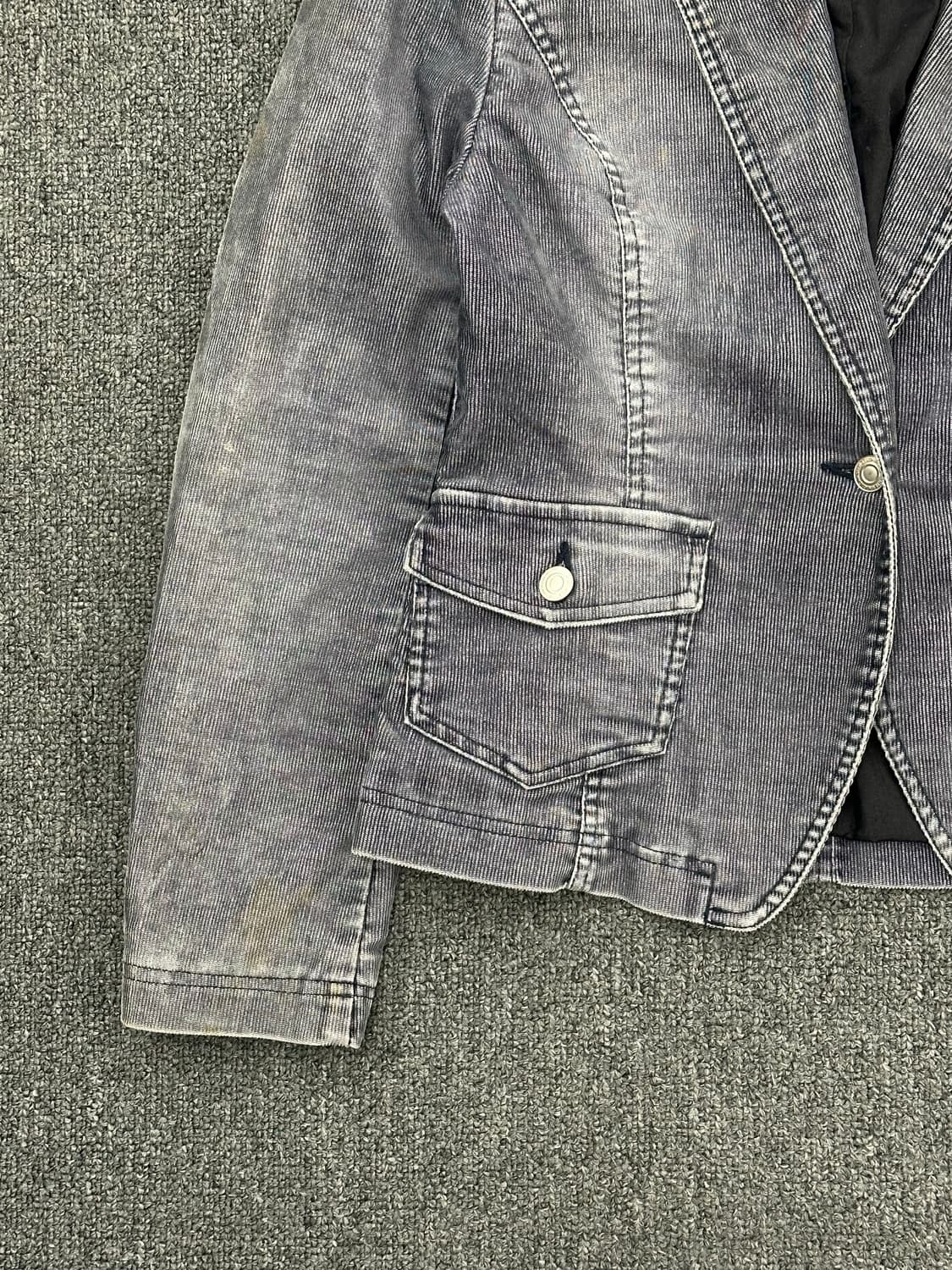 2)타케오키쿠치 빈티지 여성 흑청 데님 블레이저 자켓 상품이미지2