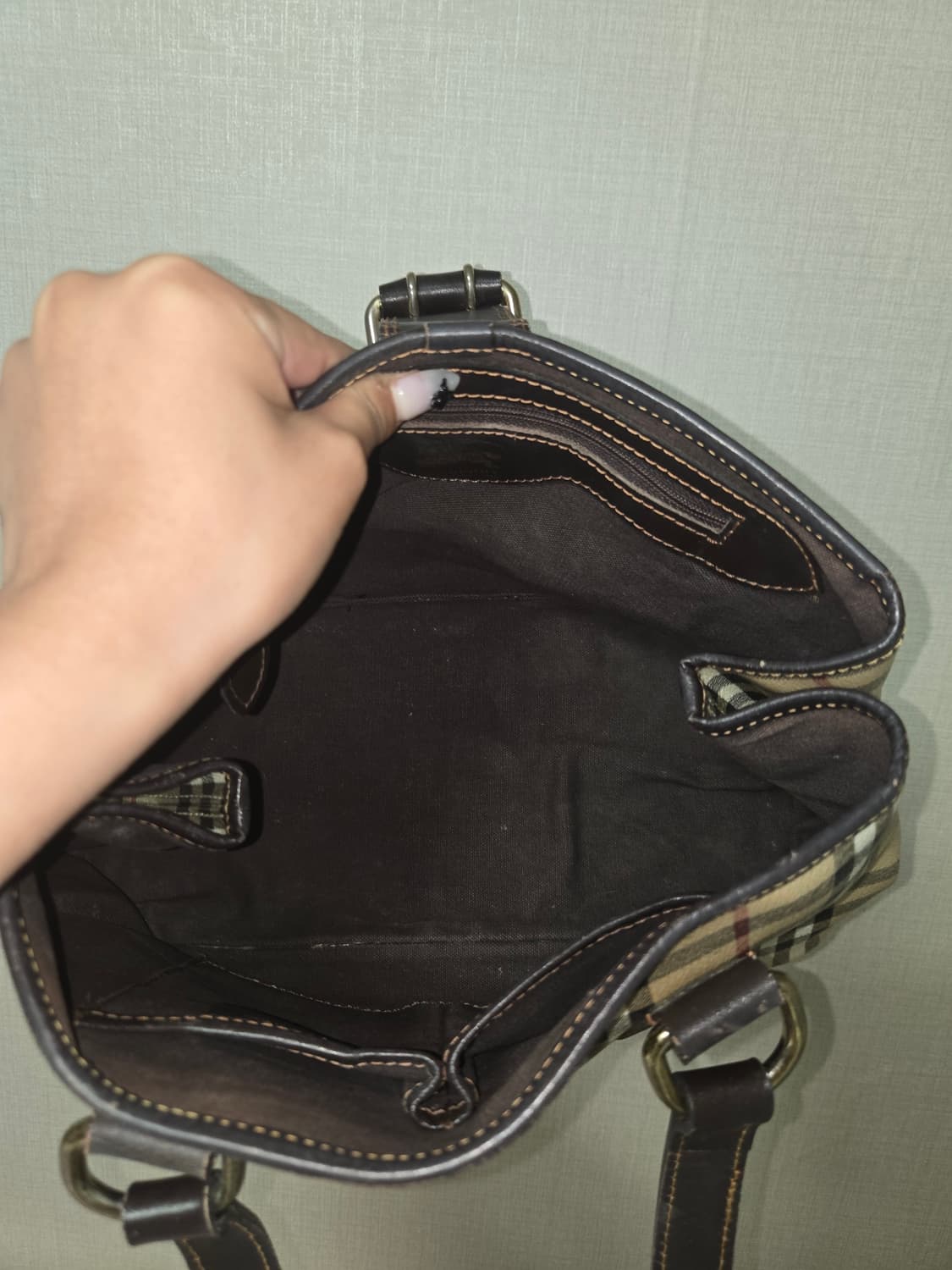 버버리 체크 토트백 정품 상품이미지2