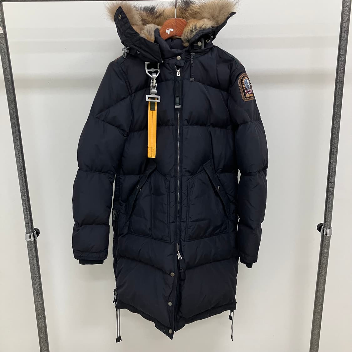파라점퍼스 네이비 롱 베어 마스터피스 퍼 후드 패딩 M 상품이미지1