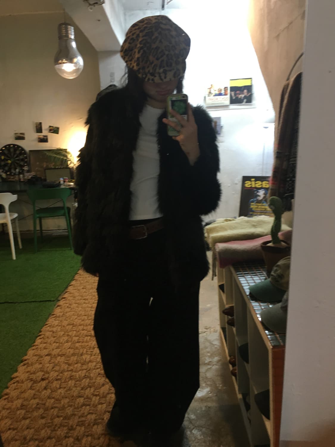 블랙 퍼 자켓 상품이미지1