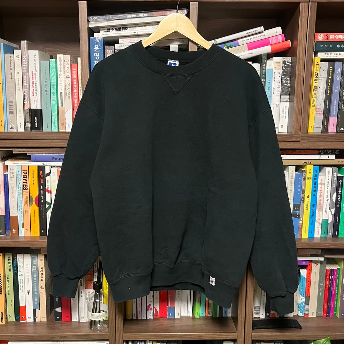 [XL] 90s USA 빈티지 러셀 스웻 블랙 상품이미지1