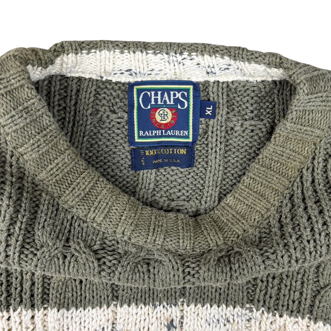 90's 챕스 랄프로렌 케이블 스웨터 상품이미지4