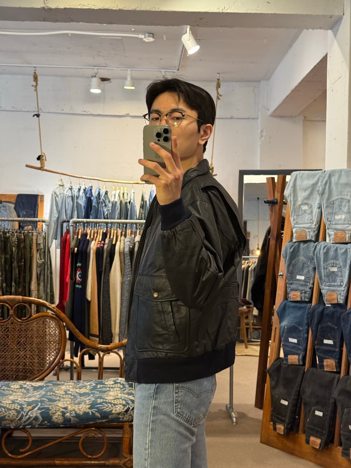 MAC HOPE Leather G-1 Flight Jacket 상품이미지2