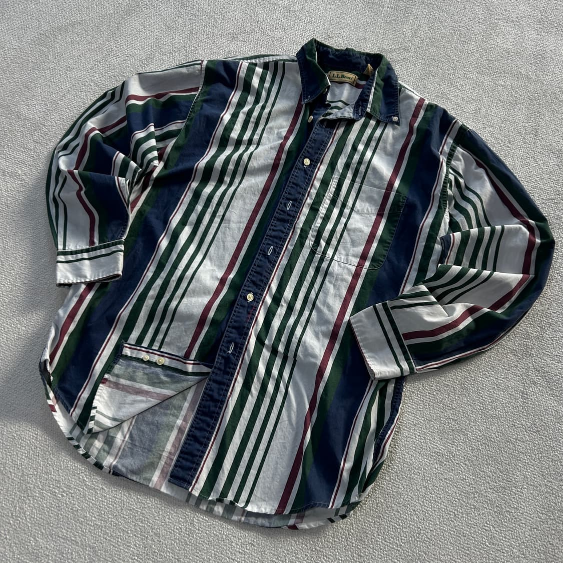 엘엘빈 스트라이프 셔츠 m-L 상품이미지1