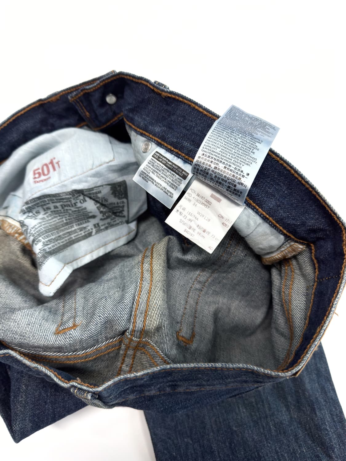 리바이스 501T 데님팬츠 29 x 28 상품이미지5