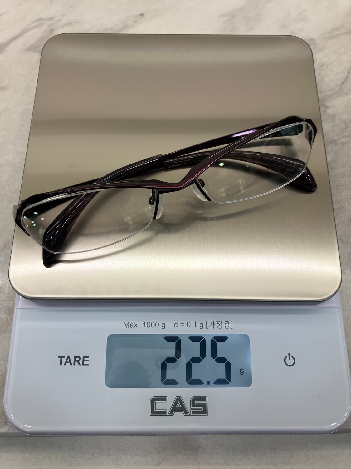 B50 자포니즘 JAPONISM 유광 와인 반무테 캣아이 메탈테 안경 상품이미지10