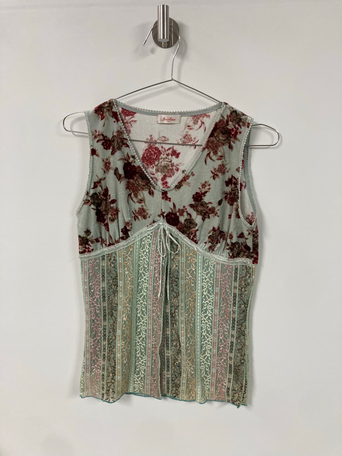 빈티지 벨벳 레이스 슬리브리스 나시 상품이미지2