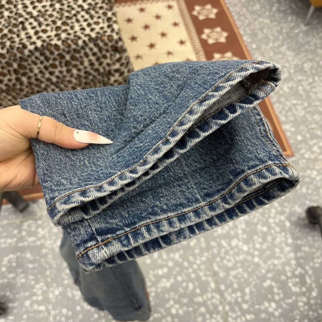 피스워커 빈티지 레트로 캐주얼 워싱 데님 청바지 29인치 C09408 상품이미지8