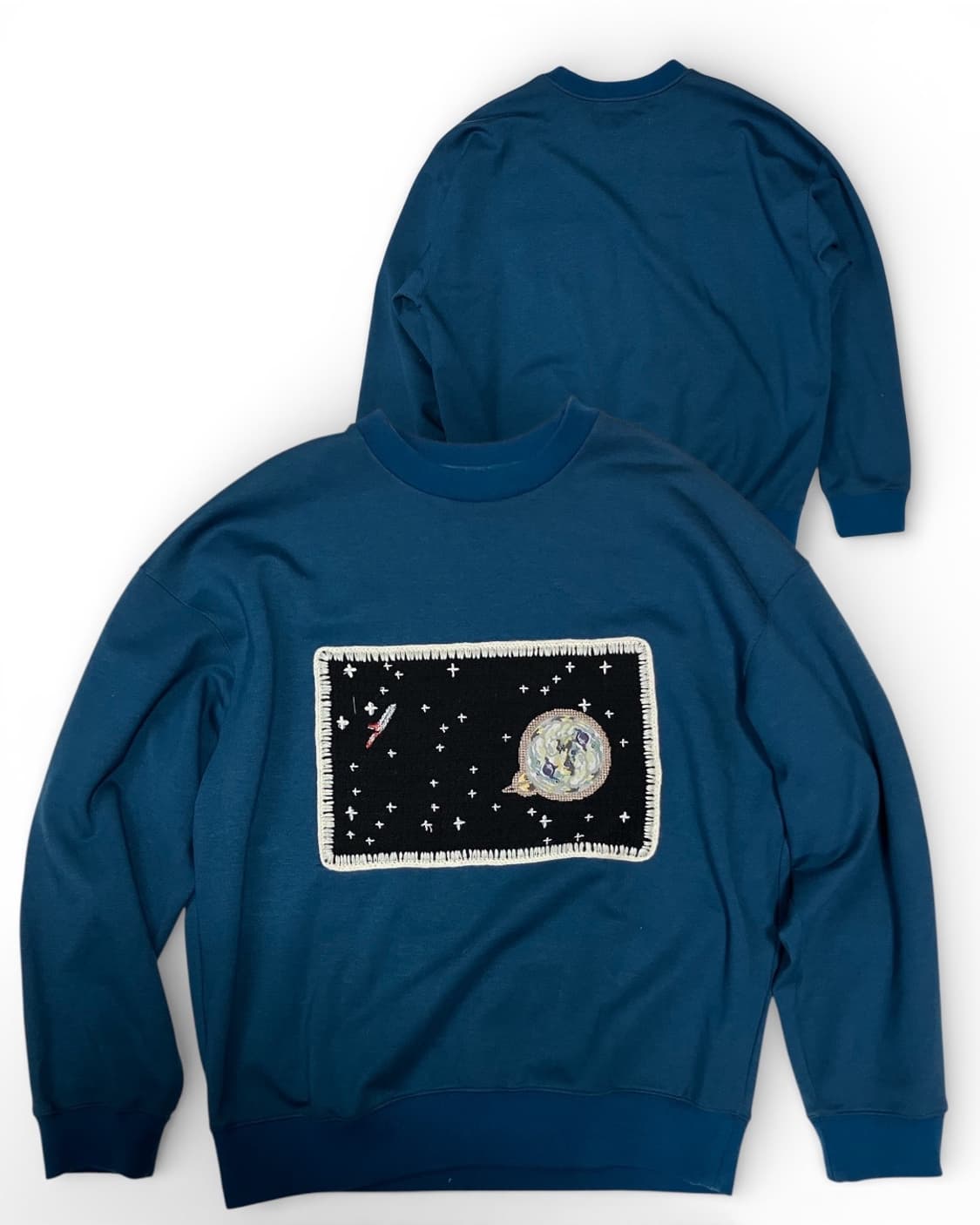 시스템 자수 맨투맨 네이비 95 상품이미지2