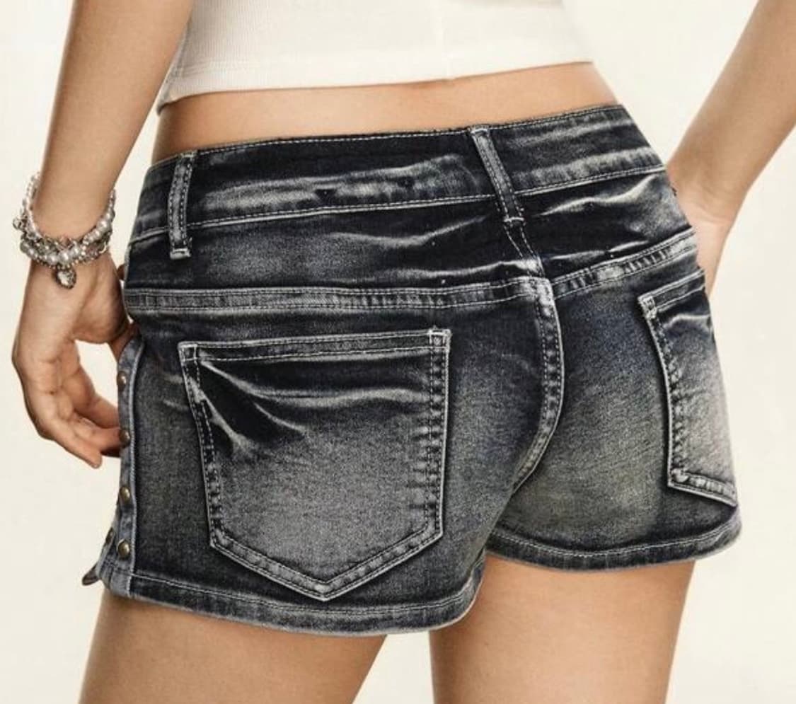 데미지 청 숏팬츠 상품이미지2