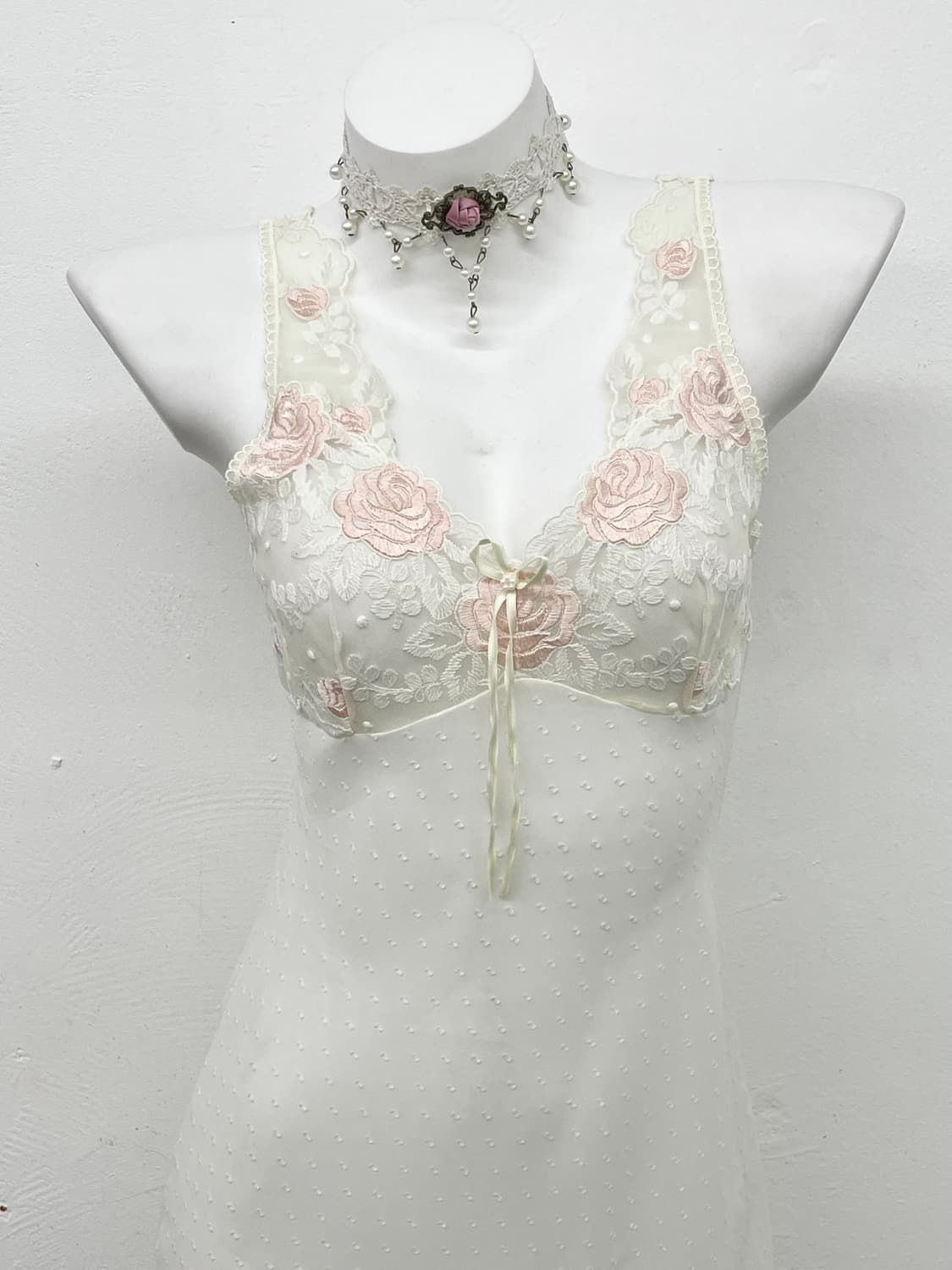 화이트페어리 자수 시어 슬립 상품이미지2