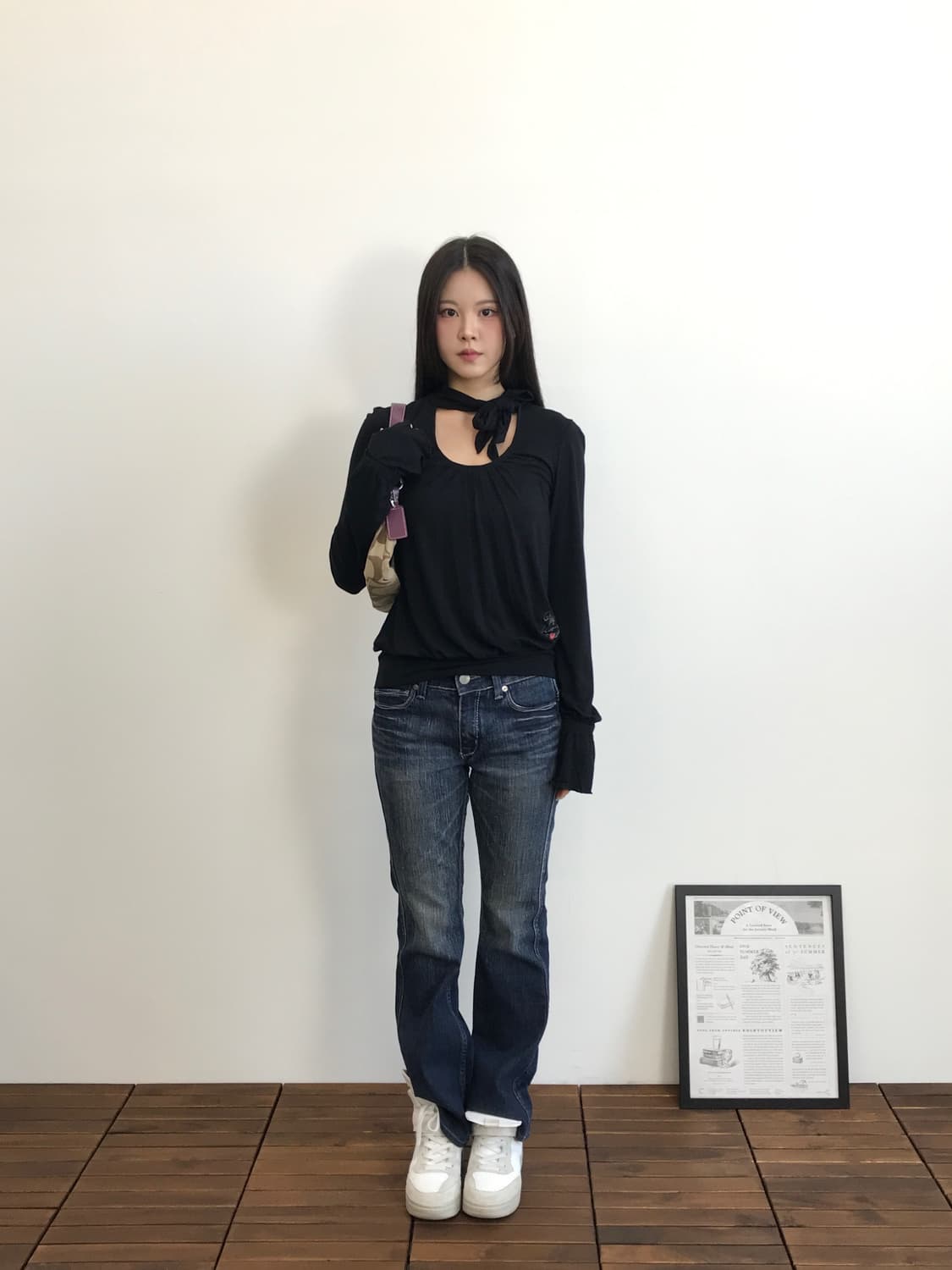 Miss Sixty Tie Neck Long Sleeve Top 상품이미지1
