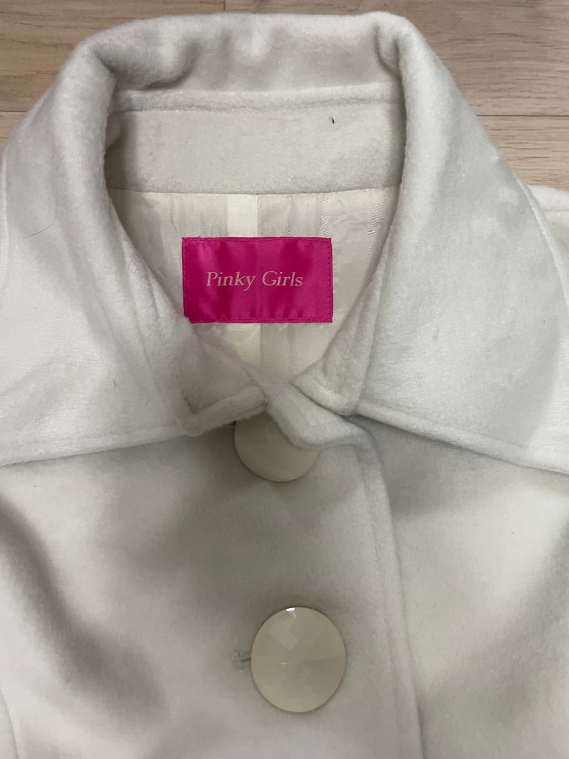 아이보리 벨벳 원피스 코트 리본 상품이미지3