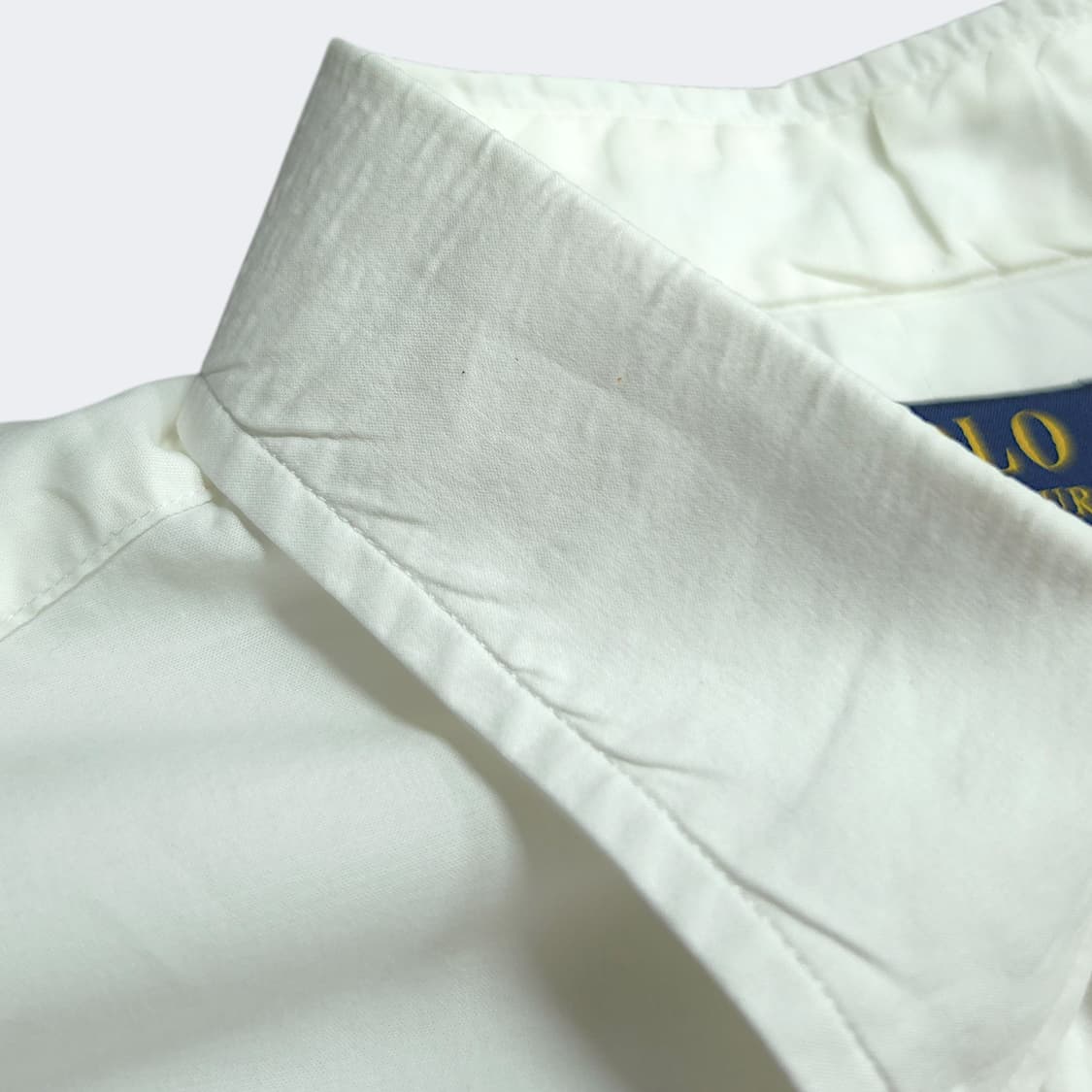 [M] 폴로 화이트 커스텀핏 스트레치 코튼 긴팔셔츠 상품이미지10