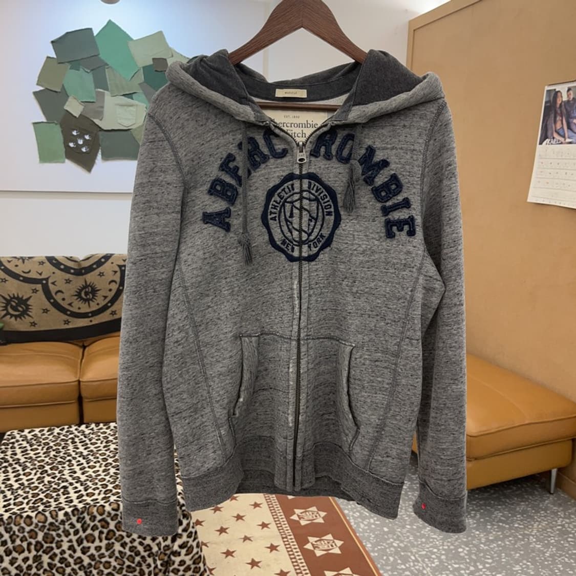 아베크롬비 레트로 Y2K 빈티지 그런지 기모 후드집업 S C09496 상품이미지3