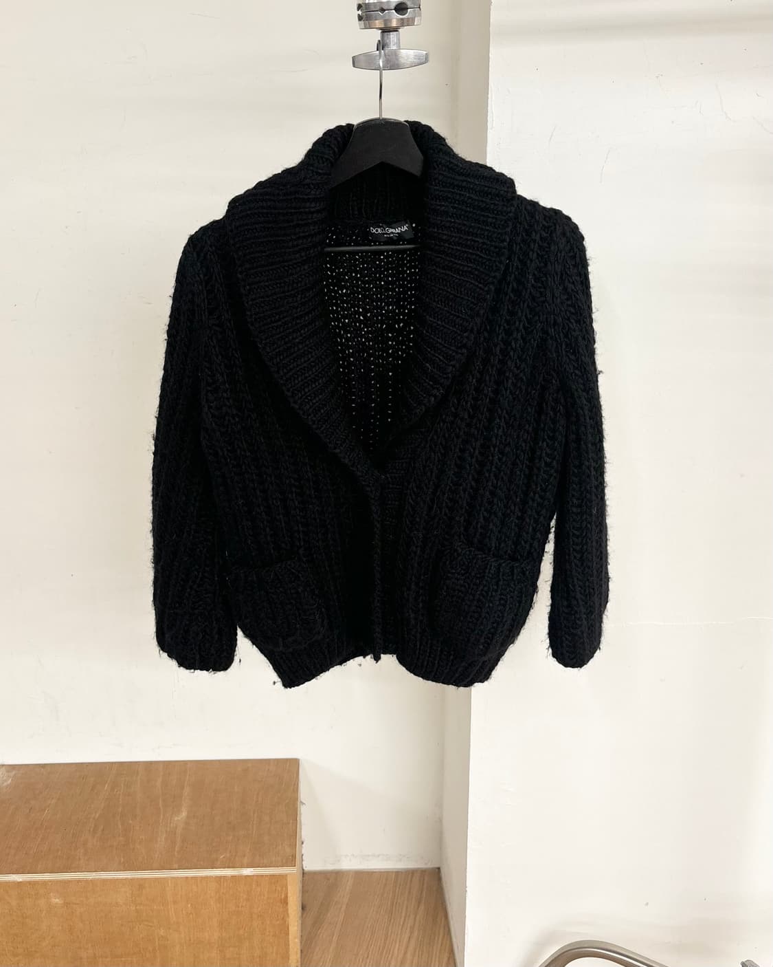 돌체 앤 가바나 버진 울 숄 칼라 가디건 상품이미지1