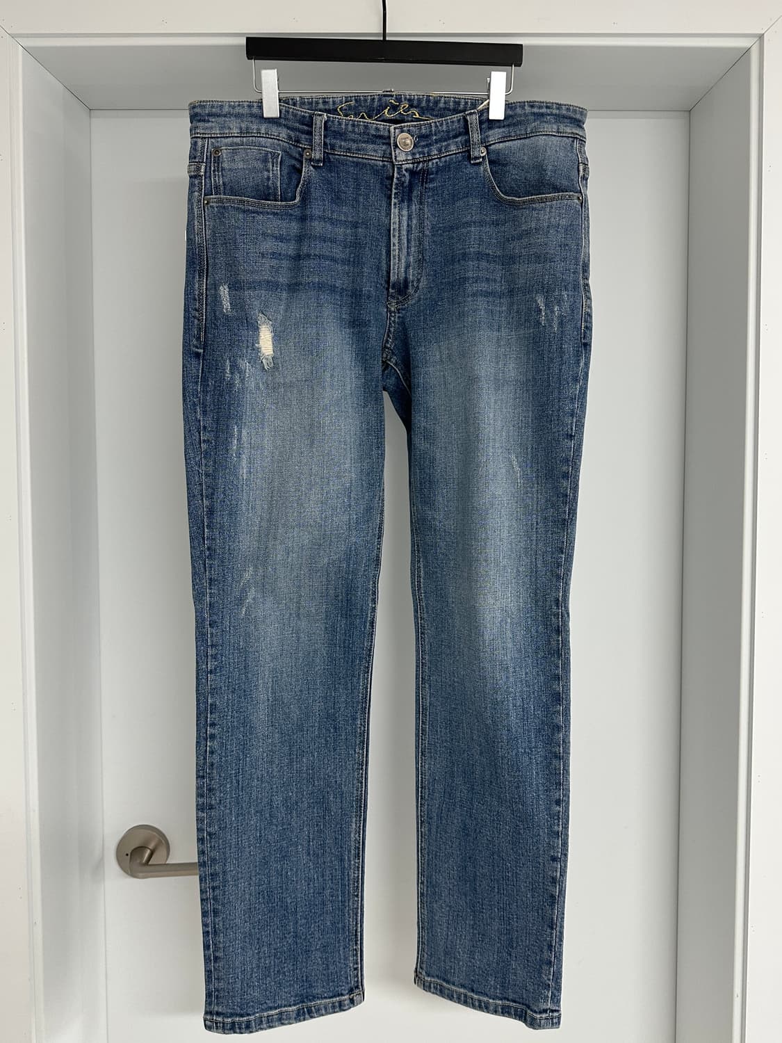 [시리즈] 남성 스트레이트 데미지 데님 상품이미지1