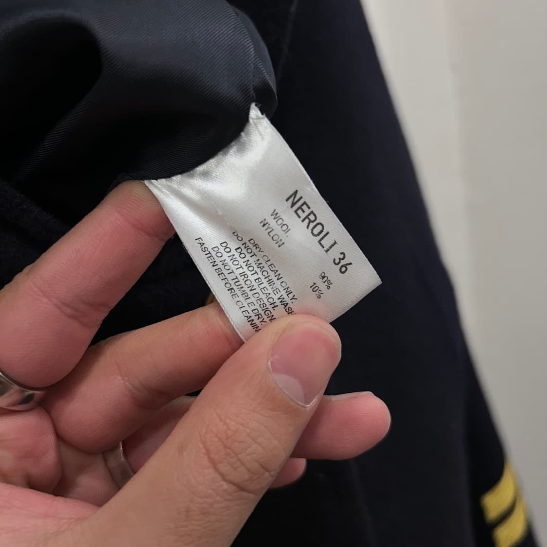 NEROLI36 세일링 네이비 더블버튼 라이닝 코트 상품이미지4