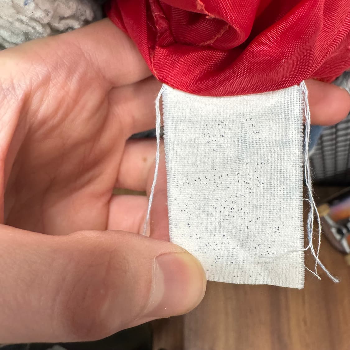 타미 진스 빈티지 데님 쉐르파 자켓 전면 투포켓 디테일 아이보리 배색 상품이미지7