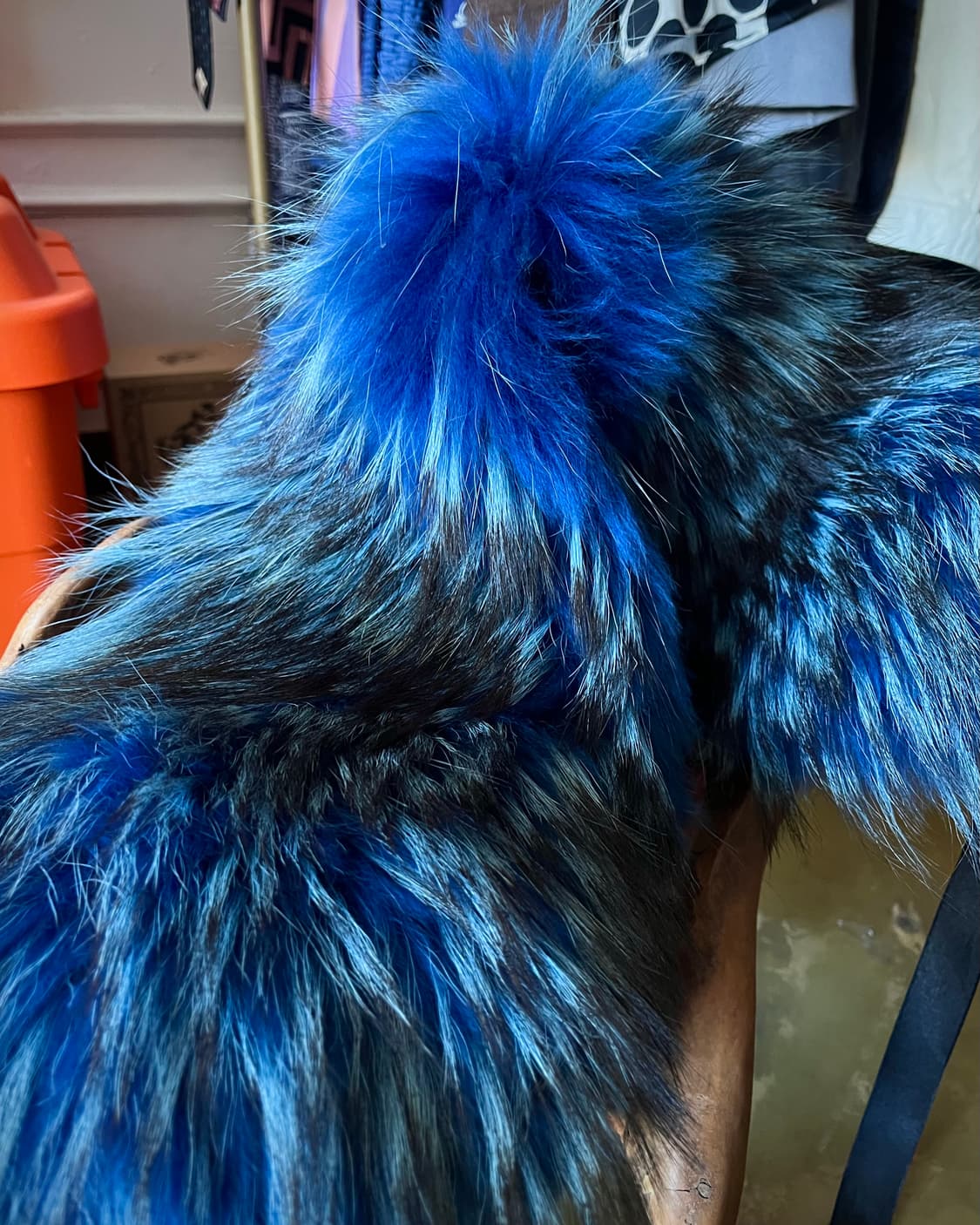 SAGA Furs European Real Fox Blue Scarf 상품이미지5