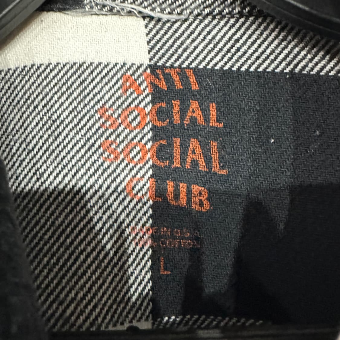 안티소셜소셜클럽 플란넬 체크 남방 셔츠 L 상품이미지4