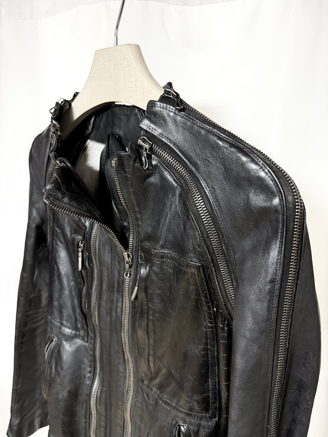 시스테레 10Fw 버팔로 6-Zip (riri) 레더 라이더 자켓 상품이미지2