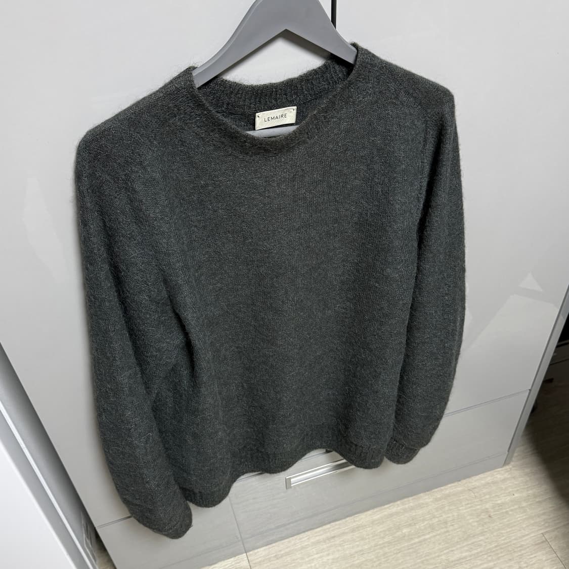 르메르 17FW 퍼넬 넥 알파카 울 스웨터 앤트러사이트 S 상품이미지2