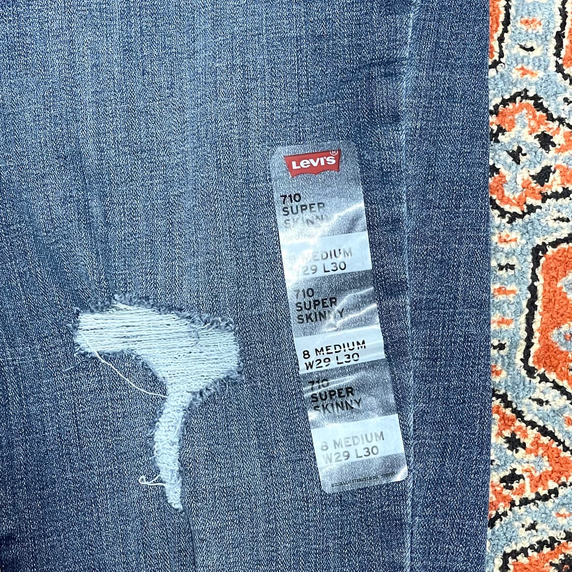 (새제품) 리바이스 수퍼스키니 중청 워싱 데님 여성29 상품이미지4