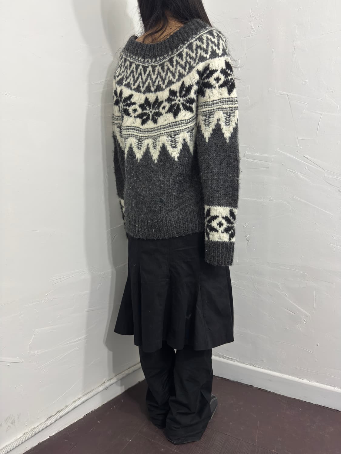 winter pattern wool knit top 상품이미지5