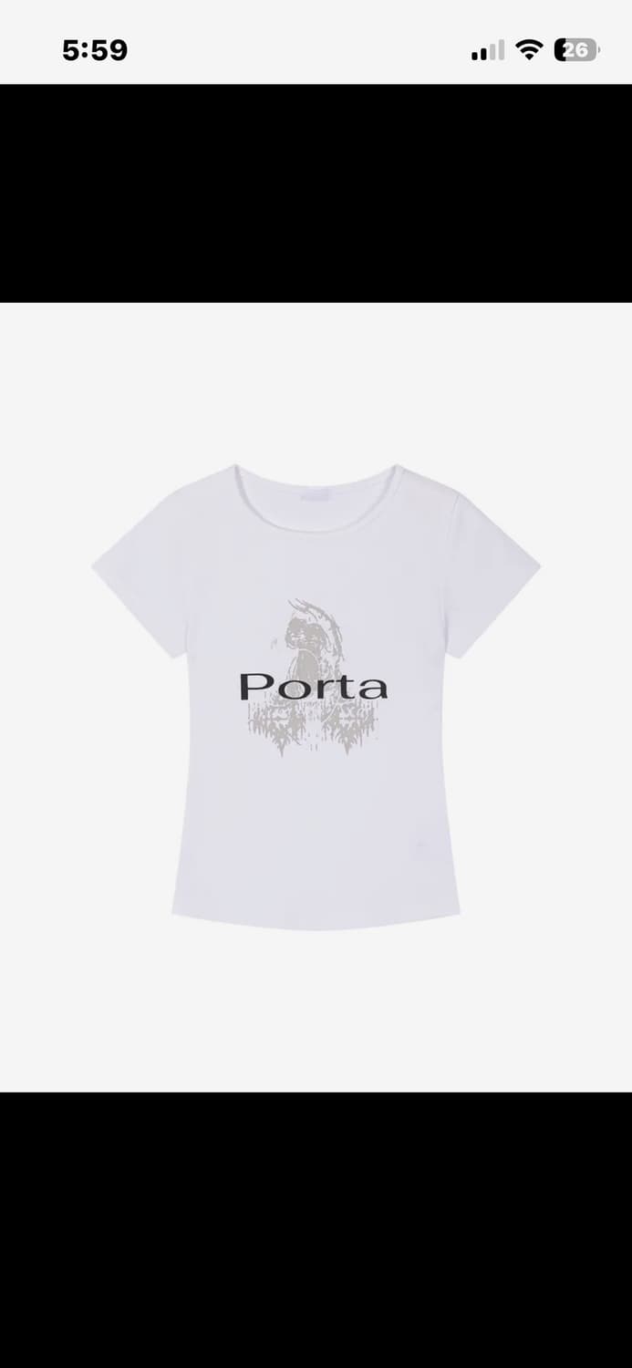 PORTA RIBBED SLIM U NECK TOP, WHITE 상품이미지2