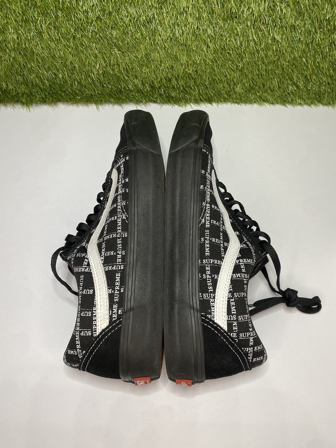 20FW 반스 x 슈프림 올드 스쿨 프로 로고 패턴 - 블랙 상품이미지4