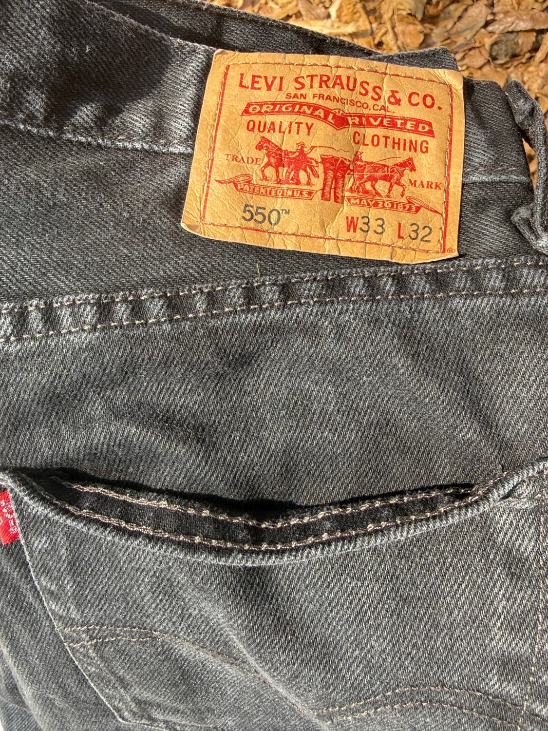 리바이스 550 흑청 33/32 상품이미지9