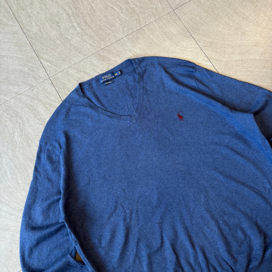 폴로 정품 블루 피마 코튼 니트 상품이미지2