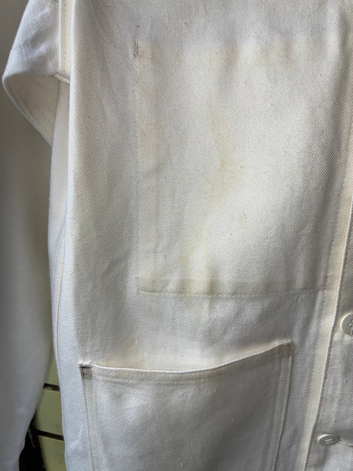 70~80s German Work Jacket White Twill 상품이미지4