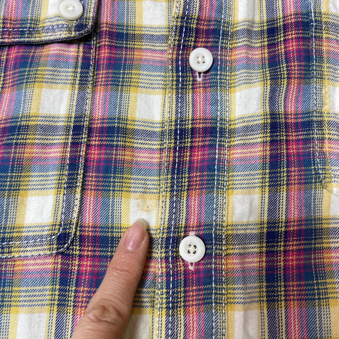 리바이스 배색체크 투포켓 웨스턴 긴팔 셔츠 S 상품이미지4