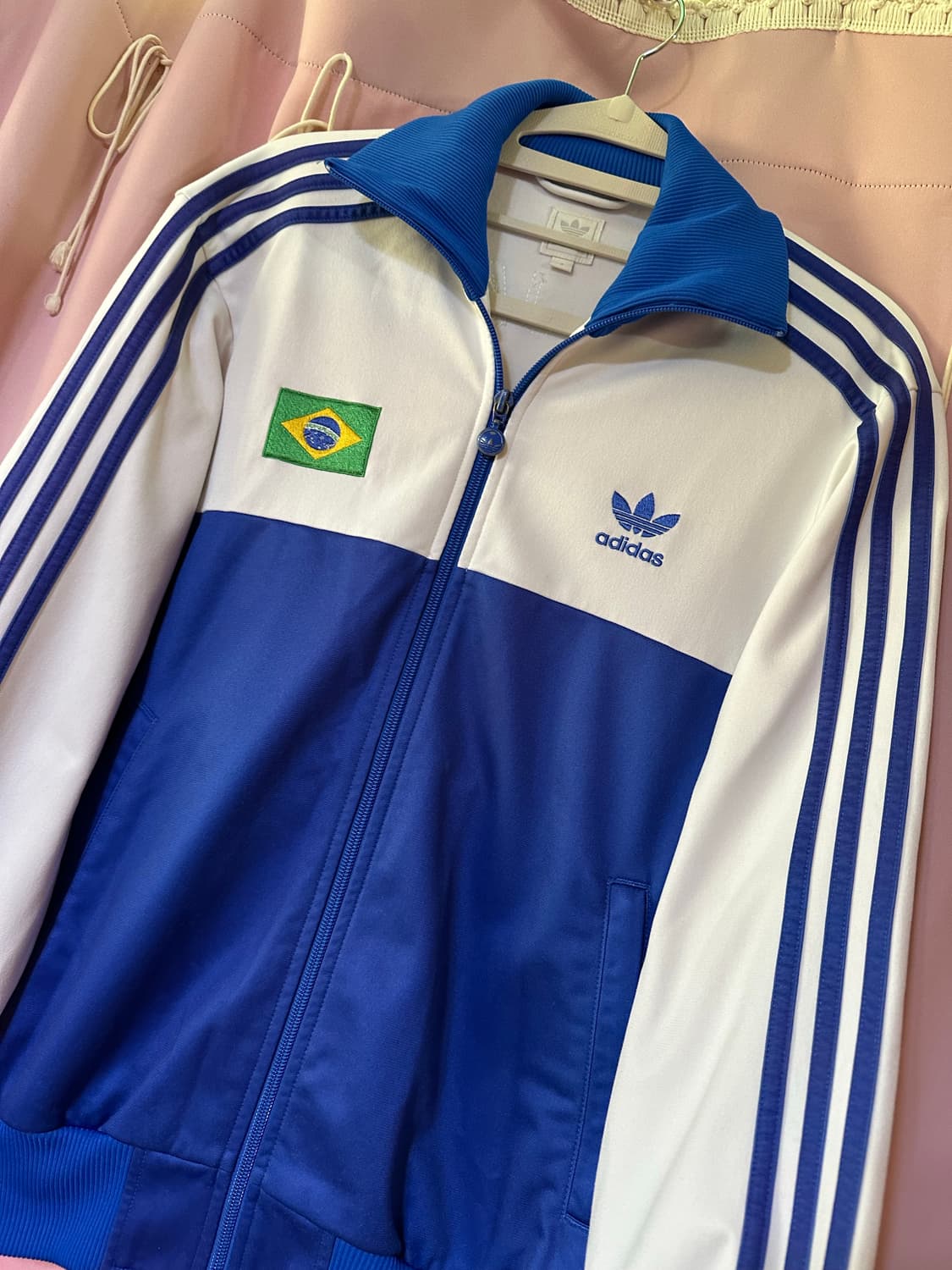 아디다스 브라질 리우데자네이루 져지 아디다스져지 브라질 트랙탑 집업 흰파 상품이미지3
