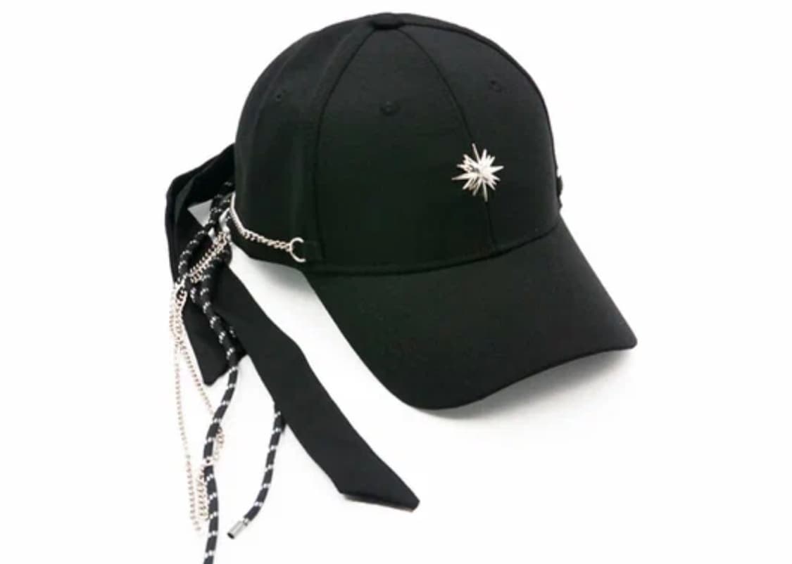 XOTIC 공식 별 모양 메탈 장식 리본 디테일 베이스볼 캡 상품이미지1