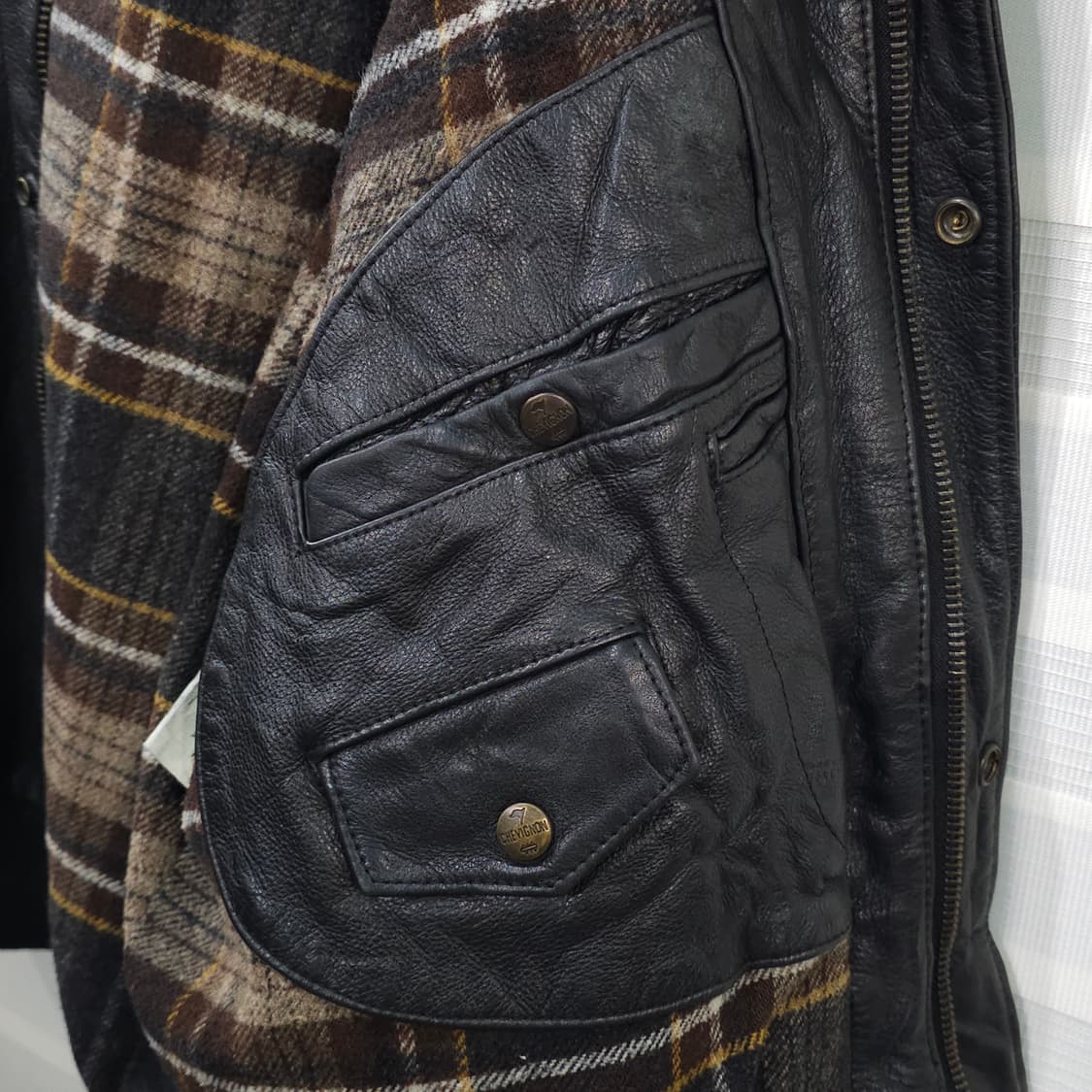 빈티지 쉐비뇽 가죽 봄버 자켓- L 상품이미지9