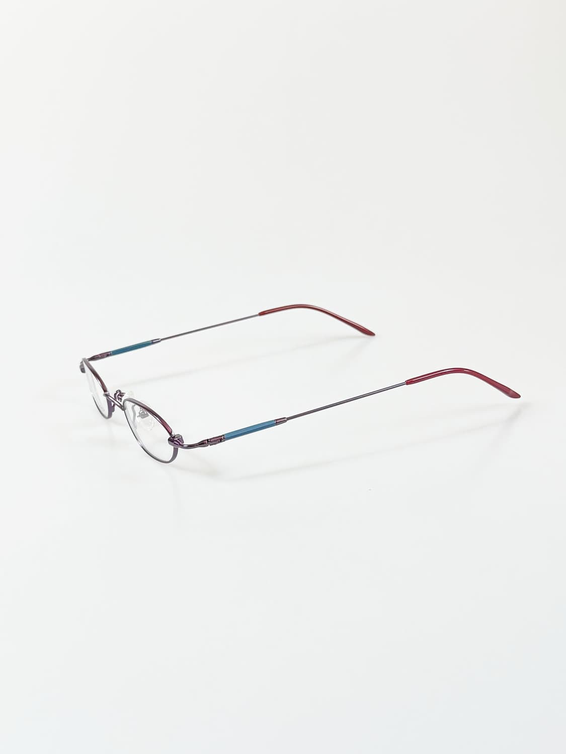 90s KARAYOKKO 스틸퍼플 슬림 프레임 빈티지 안경 상품이미지3