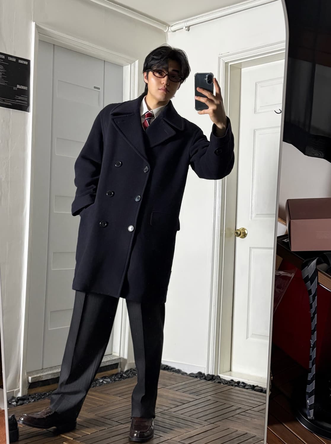 Abx 더블 울 코트 다크네이비 상품이미지1