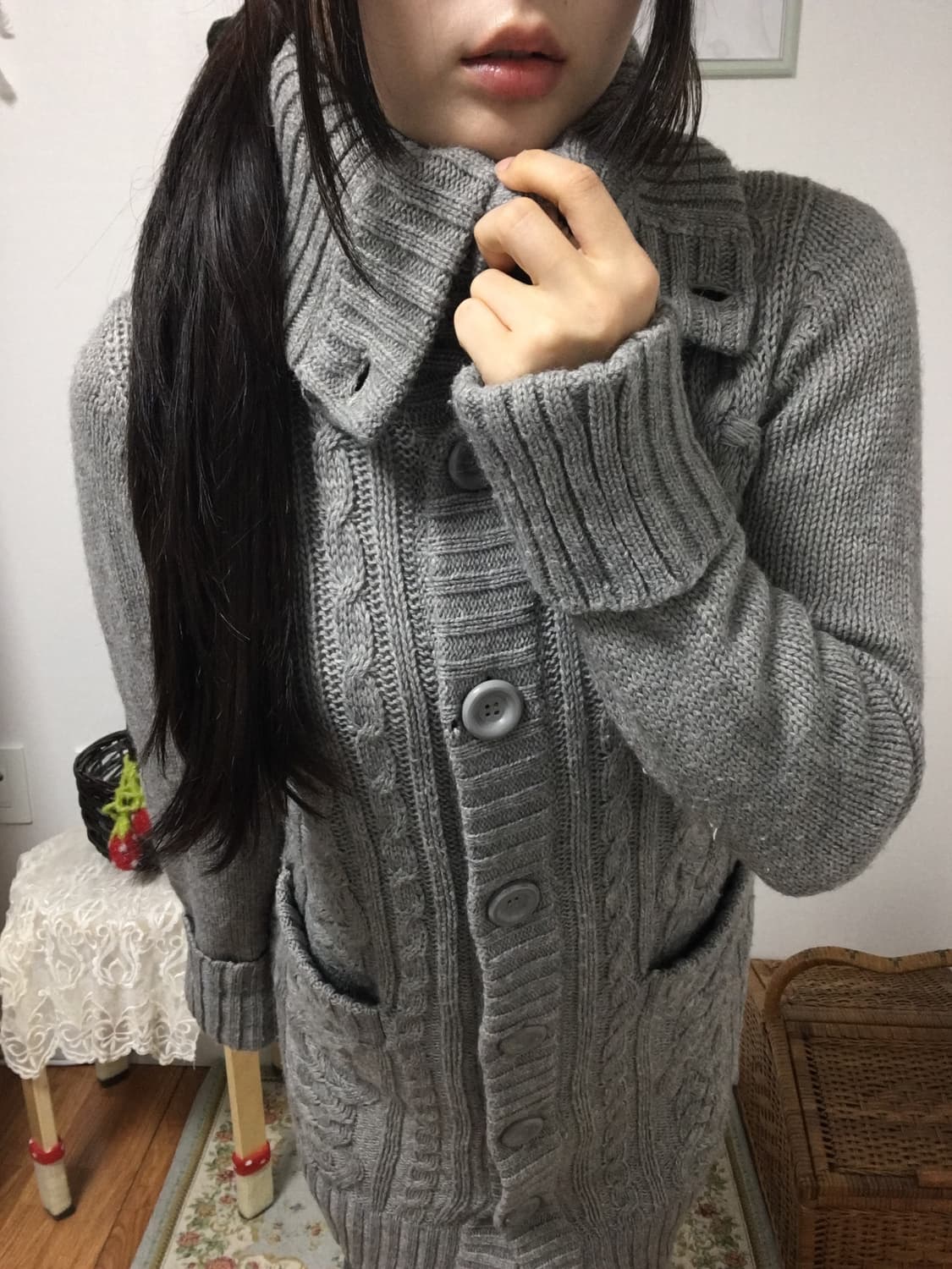 Button-up knit cardigan 상품이미지3