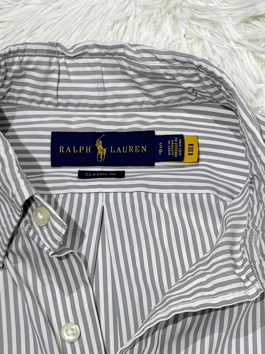 폴로랄프로렌 qr 네이비포니 스트라이프 셔츠 상품이미지6